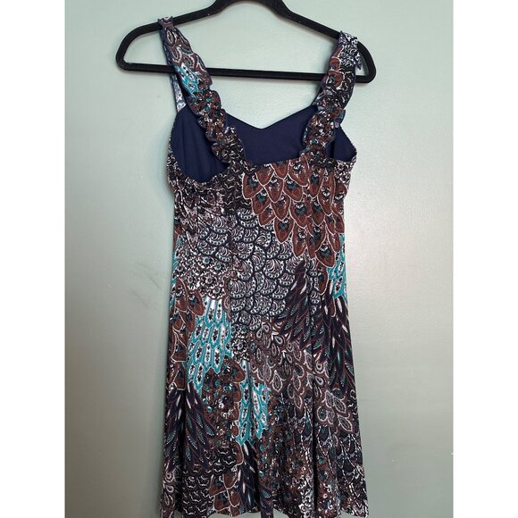 Connected Apparel Women’s 6 Boho Western Artsy Mini Dress Babydoll Chic y2k - Picture 7 of 8